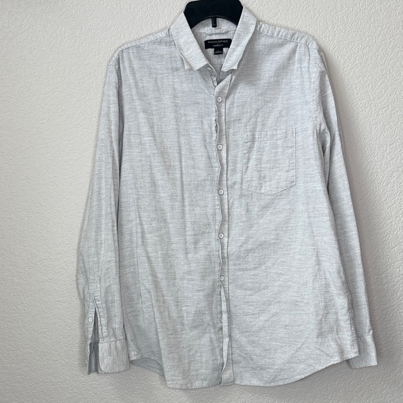 Banana Republic Other - Mens Banana Republic Casual Button-Down Shirt Light Gray size Large